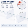 Fridge organizer shelf dividers – clear adjustable dividers keeping fridge shelves neat and organized