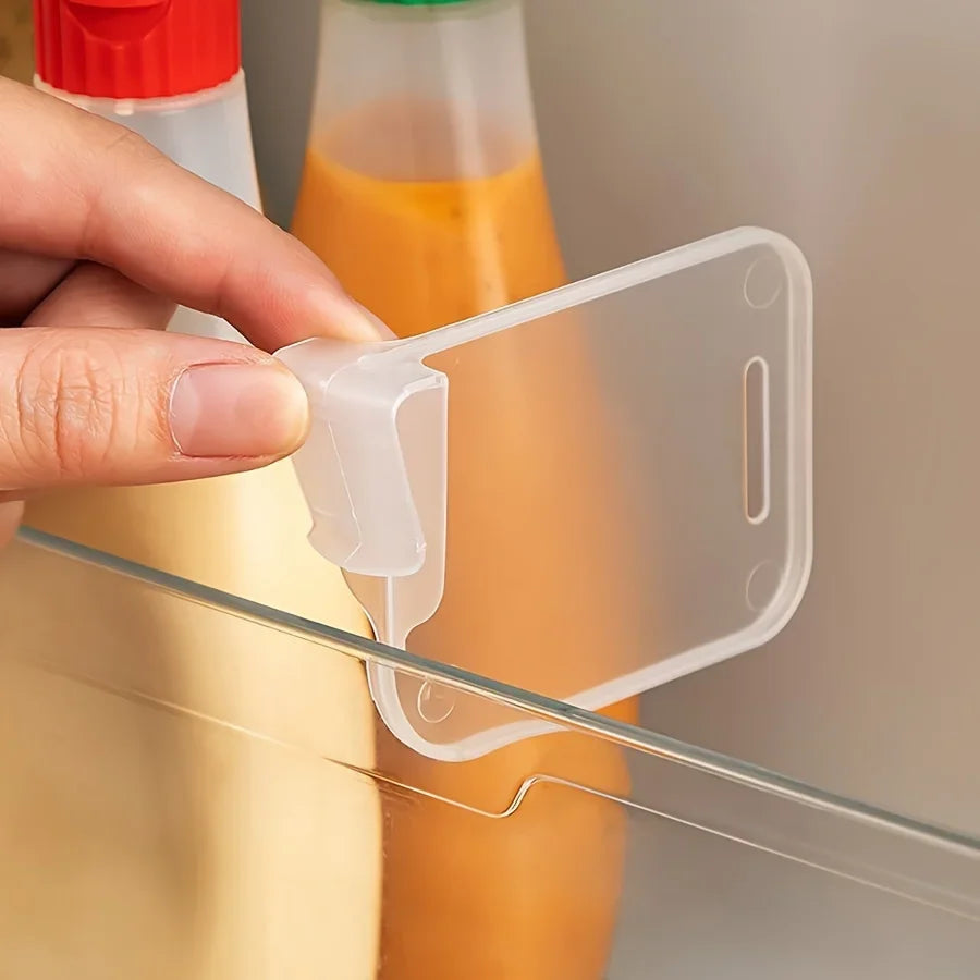 Installing NestNook fridge divider on refrigerator shelf – snap fit no tools needed